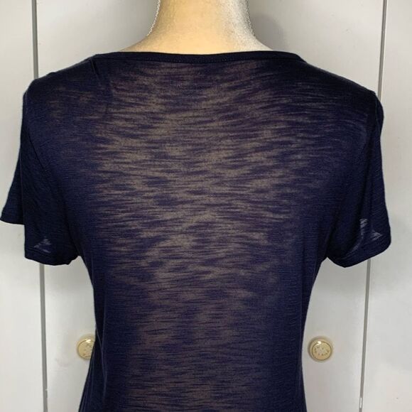 Women’s Blue Top Ruffled Medium Coldwater Creek - Picture 8 of 8